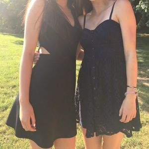 black formal dress w cutouts